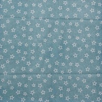 0589/星とデニム風の淡い青緑