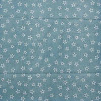 0589/星とデニム風の淡い青緑