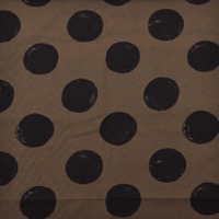 0632/大きな黒のドットとダークオリーブ