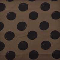 0632/大きな黒のドットとダークオリーブ