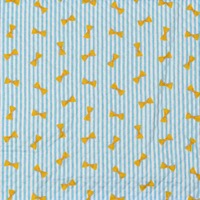 9839/キルト/リボンと淡いブルーストライプ