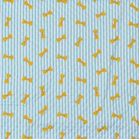 9839/キルト/リボンと淡いブルーストライプ