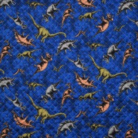 9840/キルト/恐竜とタイダイブルー