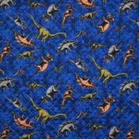 9840/キルト/恐竜とタイダイブルー