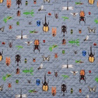 9844/キルト/虫たちとグレー